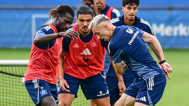 Bakery Jatta (von l.), Guilherme Ramos und Silvan Hefti könnten in diesem Sommer noch den HSV verlassen.