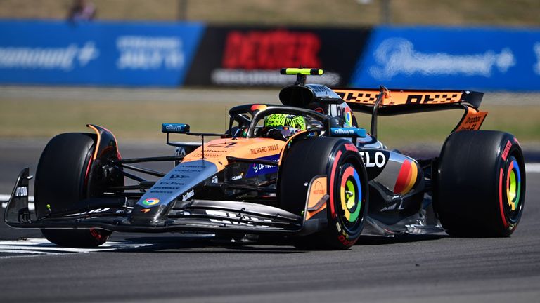 Lando Norris (McLaren) ist im 2. Freien Training in Silverstone der Schnellste.
