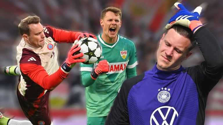 Comeback von Manuel Neuer (l.)? Chance für Alexander Nübel (M.)? Marc-Andre ter Stegen (r.) muss jedenfall erneut pausieren.