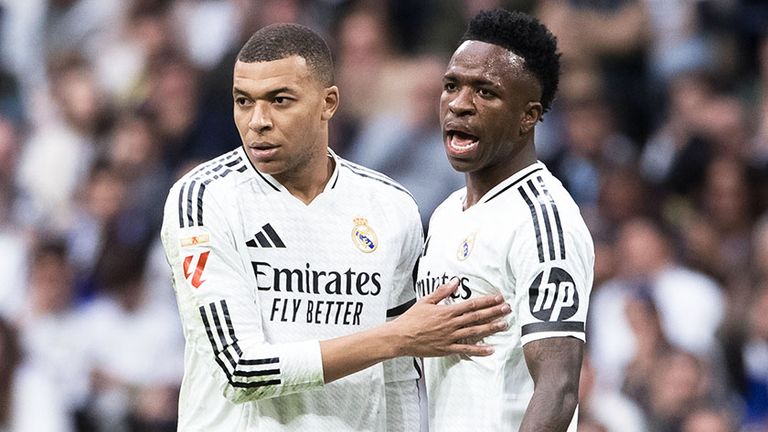 Kylian Mbappe (l.) und Vinicius Jr. zählen zu den Superstars bei Real Madrid.