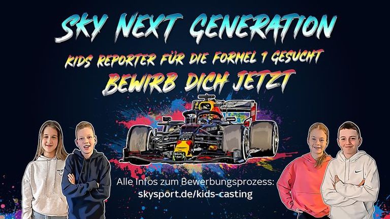 Sky Next Generation - Kids Reporter für die Formel 1 gesucht