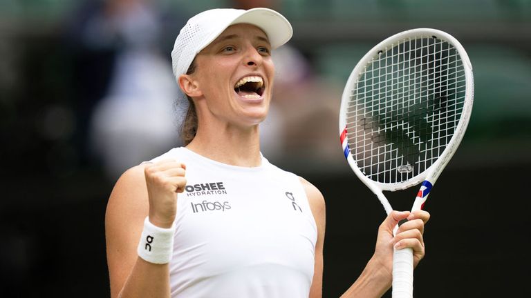 Iga Swiatek gewinnt erstmals den Titel in Wimbledon.