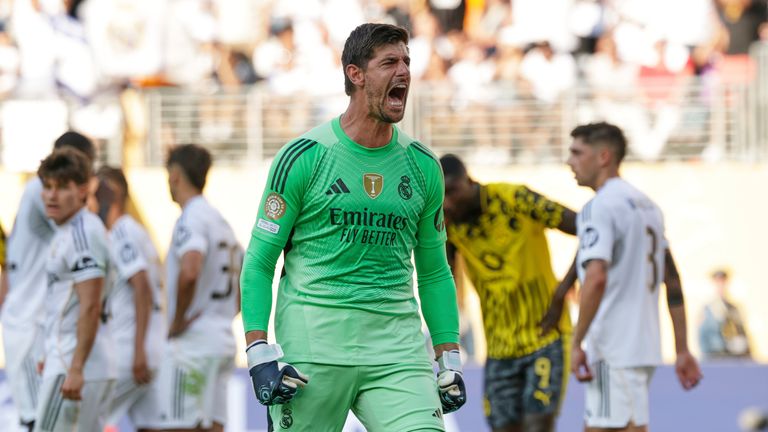Thibaut Courtois made a stunning 99th-minute save to ensure Real Madrid would beat Borussia Dortmund