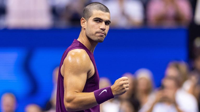 Carlos Alcaraz gewann sein zweites Match bei den US-Open.
