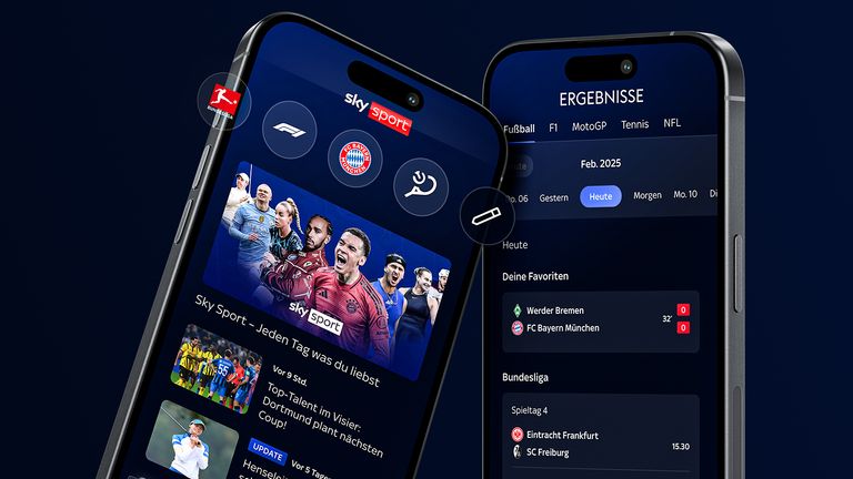 Noch näher dran sein am Sport - mit der Sky Sport App.