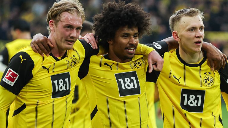 Maximilian Beier (r.) weckt das Interesse in der Premier League. 