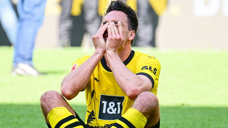 Mats Hummels und der BVB verspielten die Meisterschaft 2023 beim Bundesliga-Finale gegen Mainz.