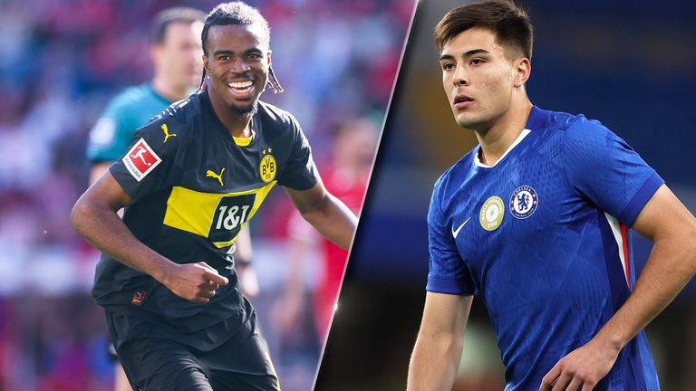 Carney Chukwuemeka (l.) und Aaron Anselmino kommen vom FC Chelsea zum BVB.