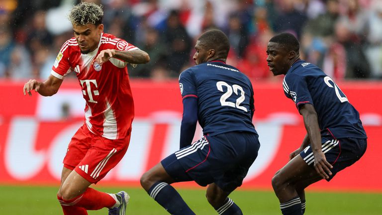 Luiz Diaz feierte gegen Lyon seine Bayern-Premiere.