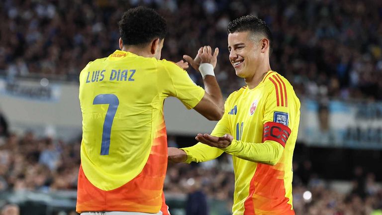 James Rodriguez spricht über den Wechsel von Luis Diaz.