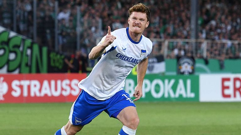 Hertha BSC gewinnt gegen Preußen Münster in der ersten Runde des DFB-Pokals.