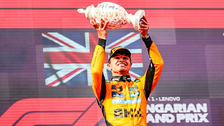 Lando Norris gewinnt den großen Preis von Ungarn.