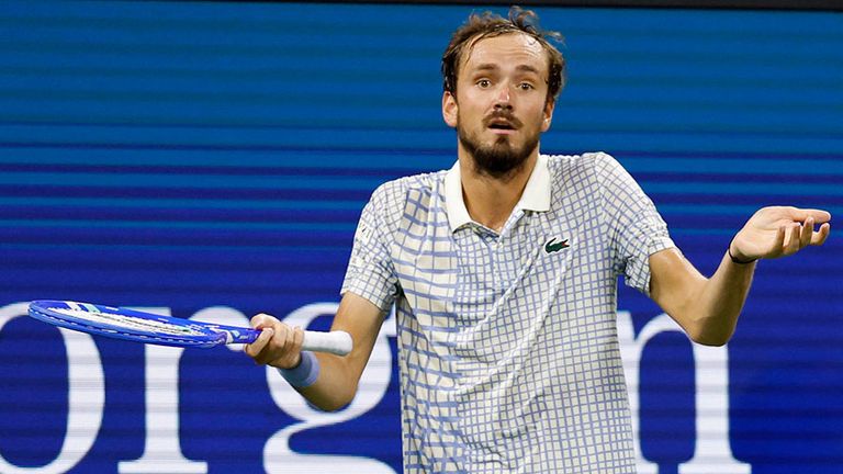 Daniil Medvedev schied bei den US open in der ersten Runde gegen Benjamin Bonzi aus.