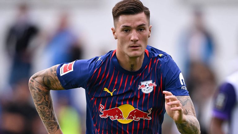 Benjamin Sesko  von RB Leipzig ist heiß begehrt. 