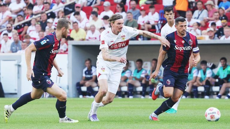 Nick Woltemade blieb bei der VfB-Niederlage gegen Bologna blass. 