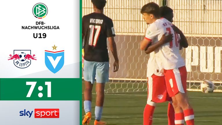 Leipzigs U19 gewinnt 7:1 gegen Viktoria Berlin.