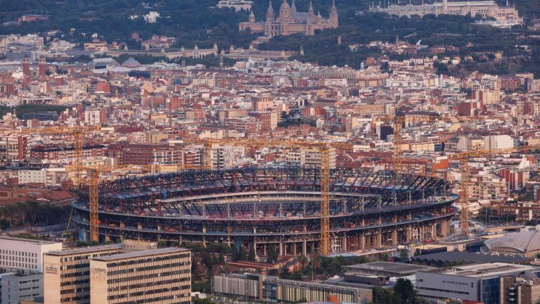 Das Spotify Camp Nou befindet sich noch im Umbau.