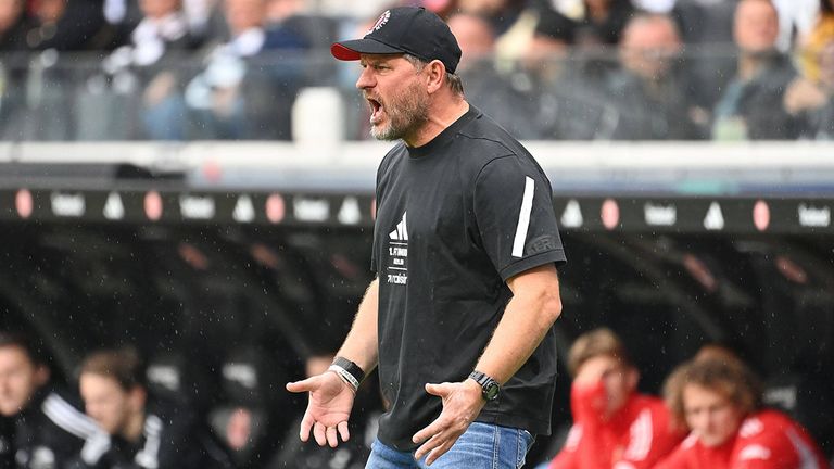 Union-Trainer Steffen Baumgart sah gegen Eintracht Frankfurt die Rote Karte.