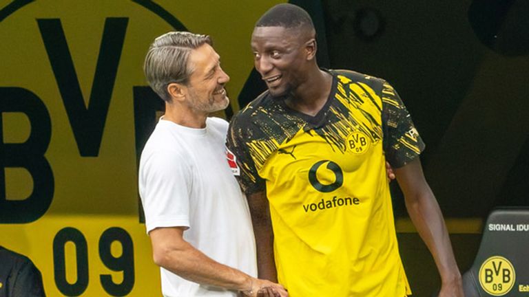 BVB-Trainer Niko Kovac (l.) und Serhou Guirassy sind heiß auf Athletic Bilbao.