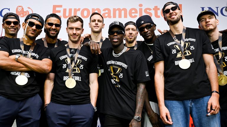 Das DBB-Team wurde in Frankfurt empfangen.