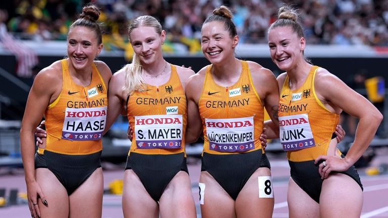 Deutsche 4x100 Meter Staffel der Frauen gewinnt WM-Bronze.
