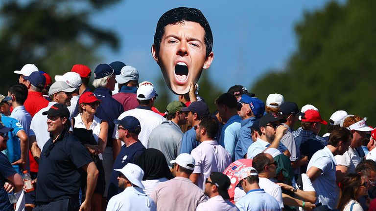 Golfstar Rory McIlroy war am Wochenende das erklärte Feindbild der US-Fans.
