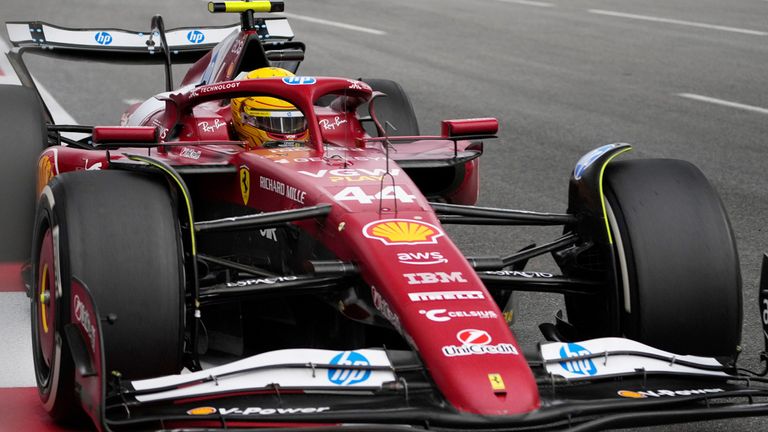 Lewis Hamilton (Ferrari) belegte in Baku am Ende P8.