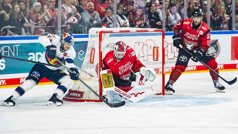 Red Bull München gewinnt beim  Vizemeister Kölner Haie.