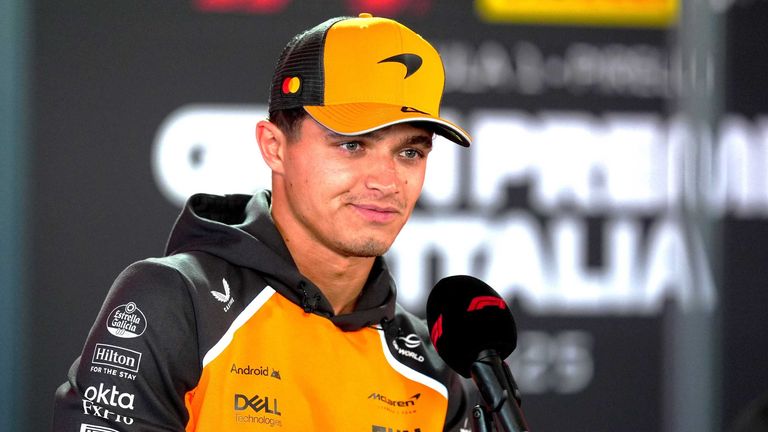 Lando Norris vor dem Großen Preis von Italien in Monza.