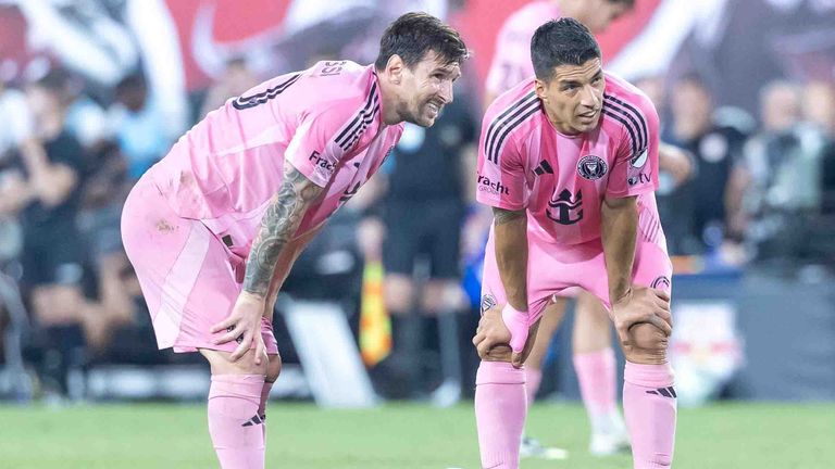 Lionel Messi (l.) und Luis Suarez verlieren das Finale des Leagues Cups.