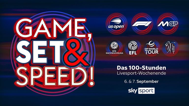 Game, Set & Speed! Das 100-Stunden-Livesport-Wochenende bei Sky Sport. 