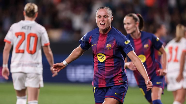 Dicke Packung zum CL-Auftakt: Der FC Barcelona schießt die Münchenerinnen ab.