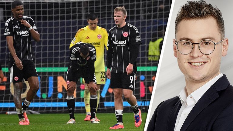 Eintracht Frankfurt um Stürmer Jonathan Burkardt (li. Bild, r.) hat am Mittwochabend gegen den FC Liverpool eine Klatsche kassiert.