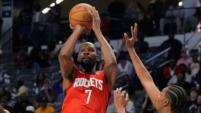 NBA-Superstar Kevin Durant spielt seit 2025 für die Houston Rockets.