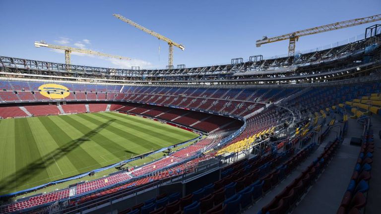 Das Camp Nou ist weiterhin noch eine Baustelle.