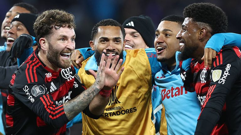 Die Spieler von CR Flamengo bejubeln den Einzug ins Copa-Libertadores-Finale.