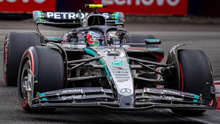 Kimi Antonelli (Mercedes) in Singapur.