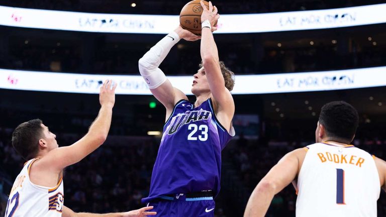 Der Finne Lauri Markkanen von Utah Jazz erzielte beim Spiel gegen die Phoenix Suns 51 Punkte.