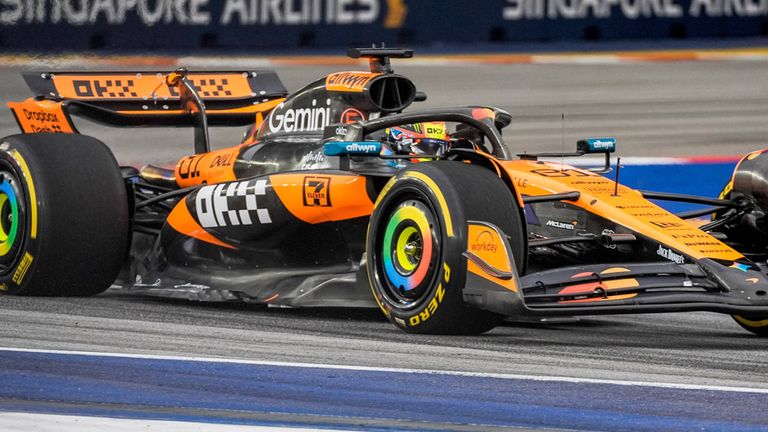 Oscar Piastri (McLaren) in Singapur.