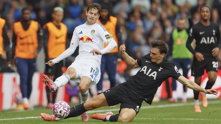 Joao Palhinha (r.) glänzt als Abräumer für Tottenham Hotspur.
