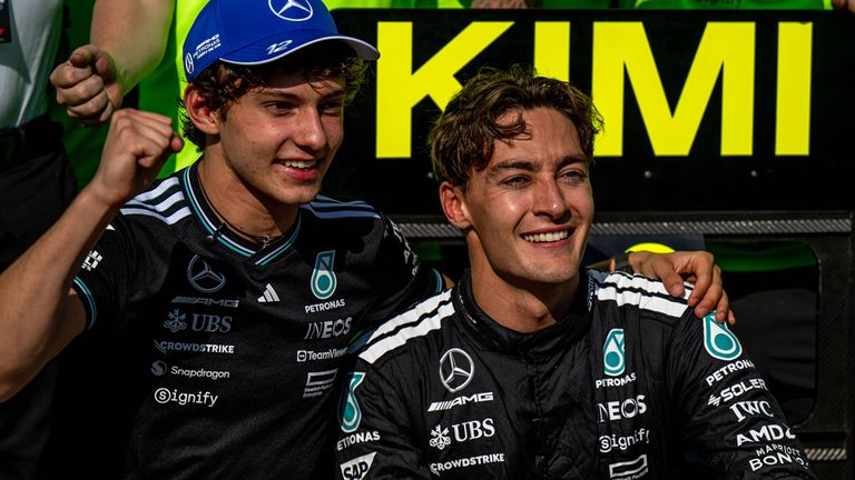 Kimi Antonelli und George Russell werden auch im nächsten Jahr für Mercedes fahren.
