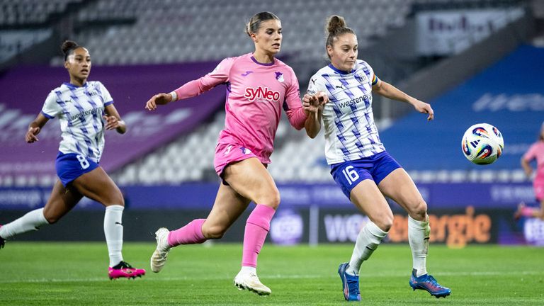 Selina Cerci (m.) war die Matchwinnerin für Hoffenheim in Essen.