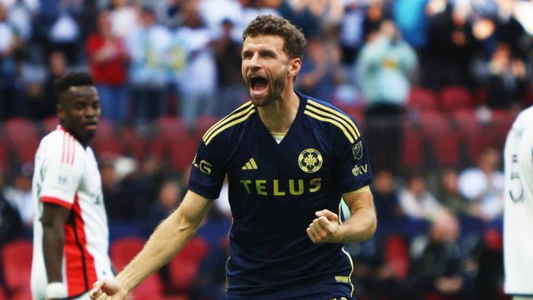 Thomas Müller feiert seinen nächsten Treffer für die Vancouver Whitecaps.