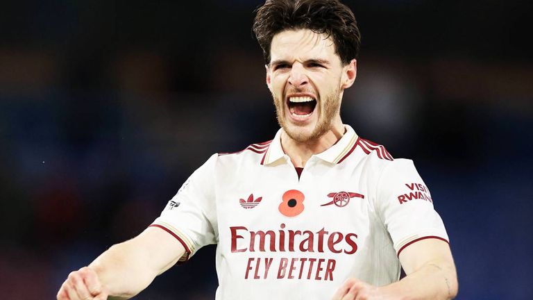 Declan Rice erzielte beim Arsenal-Sieg gegen Burnley einen Treffer. 