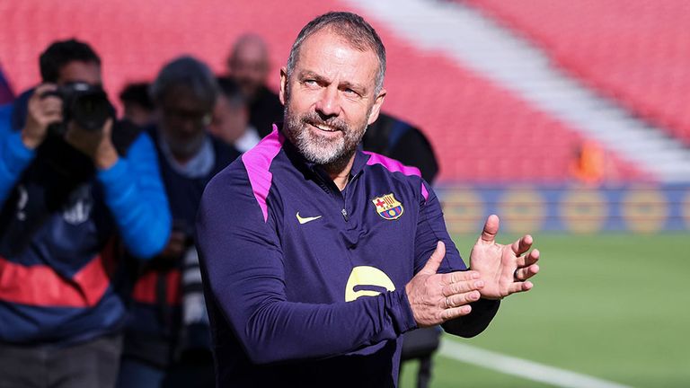 Hansi Flick ist seit Sommer 2024 Trainer des FC Barcelona.