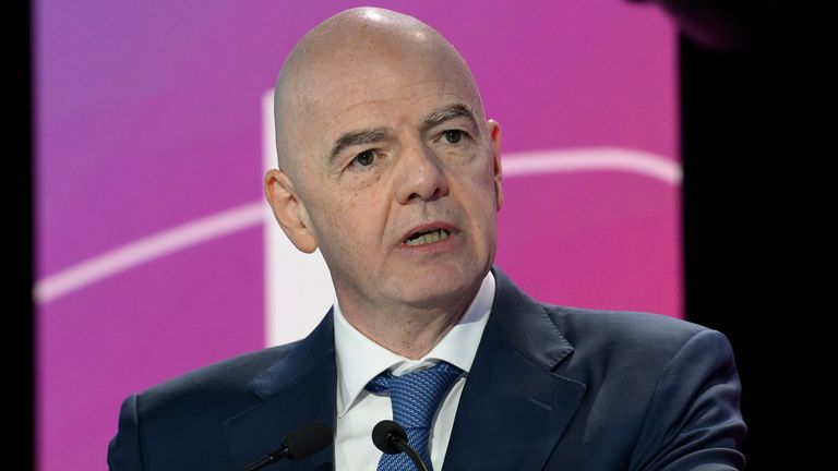 FIFA-Präsident Gianni Infantino legte auch einen Seitenhieb gegen die FIFPro nach.
