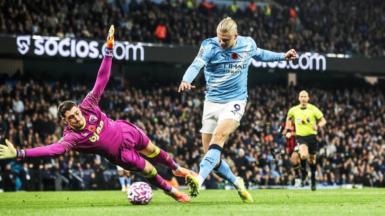 Erling Haaland erzielt gegen Bournemouth einen Doppelpack. 