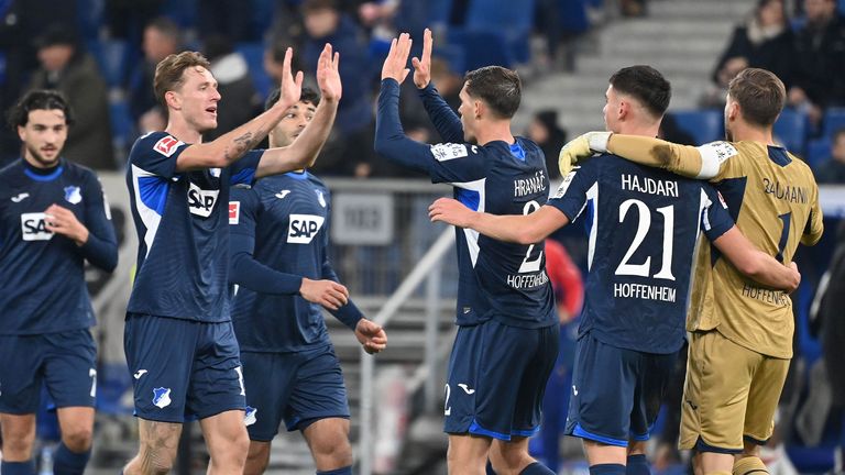 Hoffenheim bejubelt den 3:1-Sieg gegen RB Leipzig. Am 21.11. fahren die Sinsheimer nach Mainz.