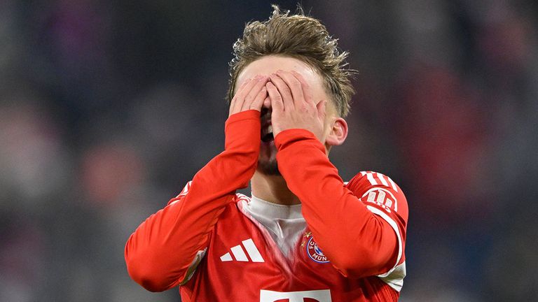 Lennart Karl musste in der 71. Minute den Rasen in der Allianz Arena verlassen. 