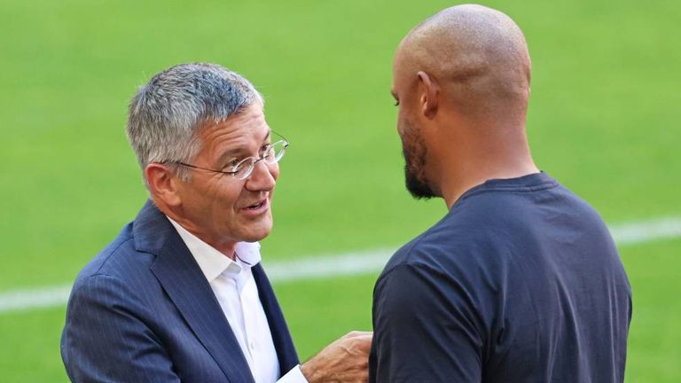 FCB-Präsident Herbert Hainer schwärmt von Vincent Kompany in den höchsten Tönen. 